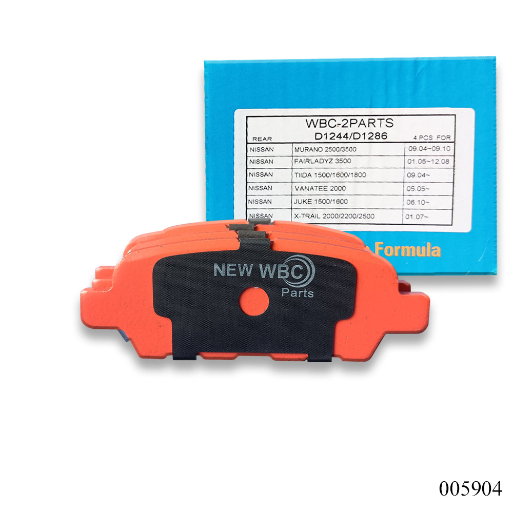 New WBC Brake Pad, Ceramic, D1244, 44060-EG00J, for Nissan Frontier