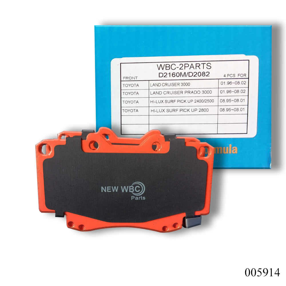 New WBC Brake Pad, Ceramic, D2160, D2082, 04465-35230, for Toyota Avalon