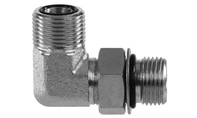 hydraulic fittings, FS6801-12-16 -90 Elbow, 3/4" ORFS x 1" ORB Male (#16 Straight Thread) (011336)