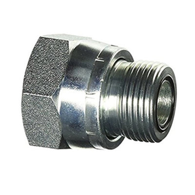 SS-FS2406-08-06 - Stainless Steel Tube Reducer, 1/2" ORFS Female Swivel x 3/8" ORFS Male (085878)
