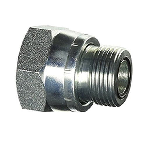 SS-FS2406-12-10 - Stainless Steel Tube Reducer, 3/4" ORFS Female Swivel x 5/8" ORFS Male (085884)