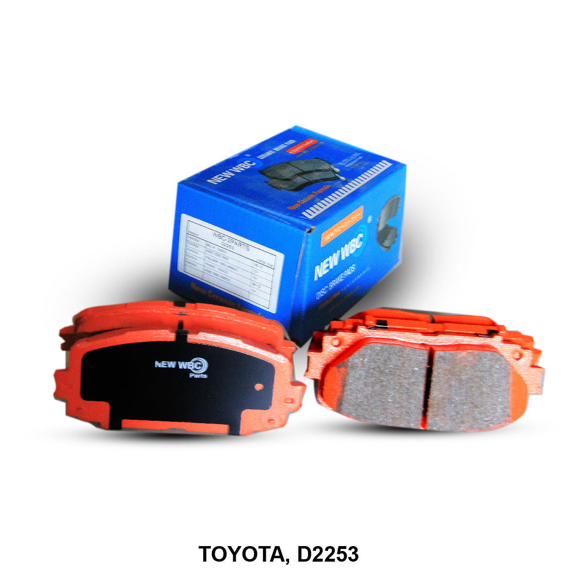 New WBC Brake Pad Ceramic, D2253, 04465-0D130, for Toyota Camry