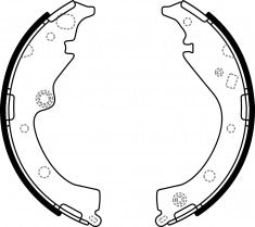 NIBK, Brake Shoes, S802-1542, FN2371, FMSI